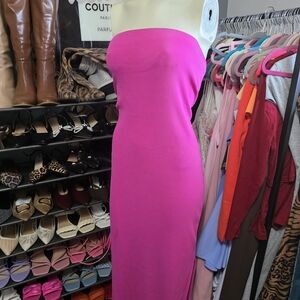 Old Navy Vibrant Pink Strapless Dress